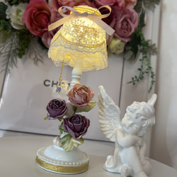 姫系 ローズ 薔薇 クリスタルスタンド スワロフスキー 間接照明