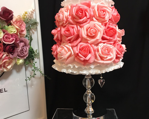 ロココ調 薔薇 プリンセス タッチ式センサー テーブルランプ 高