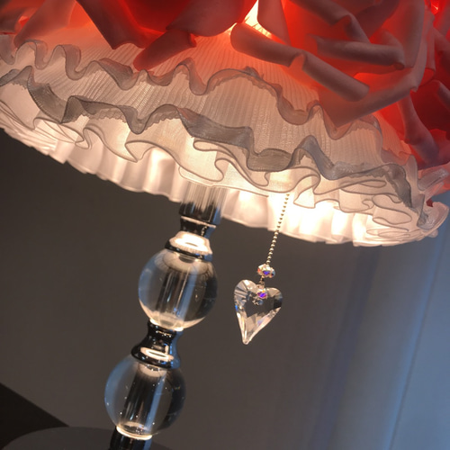 フリルシェード  ローズ 薔薇 スタンドライト 間接照明 テーブルランプ 大型ローズランプ