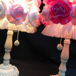 バラ 薔薇 ローズ アンティーク調ライト テーブルランプ 間接照明 ランプ フラワーライト ウエディング ウェディング 2枚目の画像