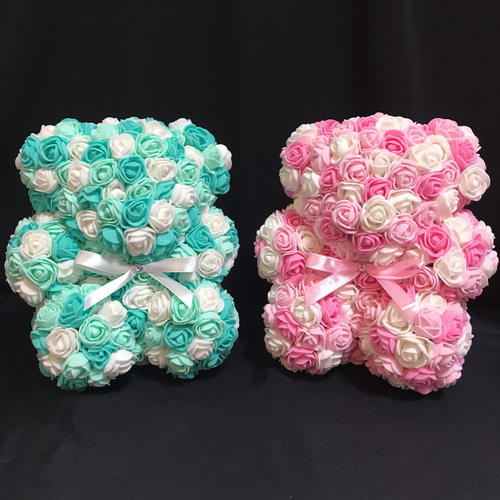 薔薇 バラ ローズ テディベア クマ ティファニーブルー ランプ ライト