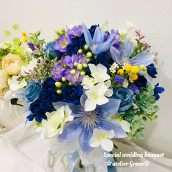 nyan様　追加アルファベットブーケ　青×ゴールド⭕️26日着 nyan様 追加アルファベットブーケ 青×ゴールド⭕️26日着 3/3、3/4 #