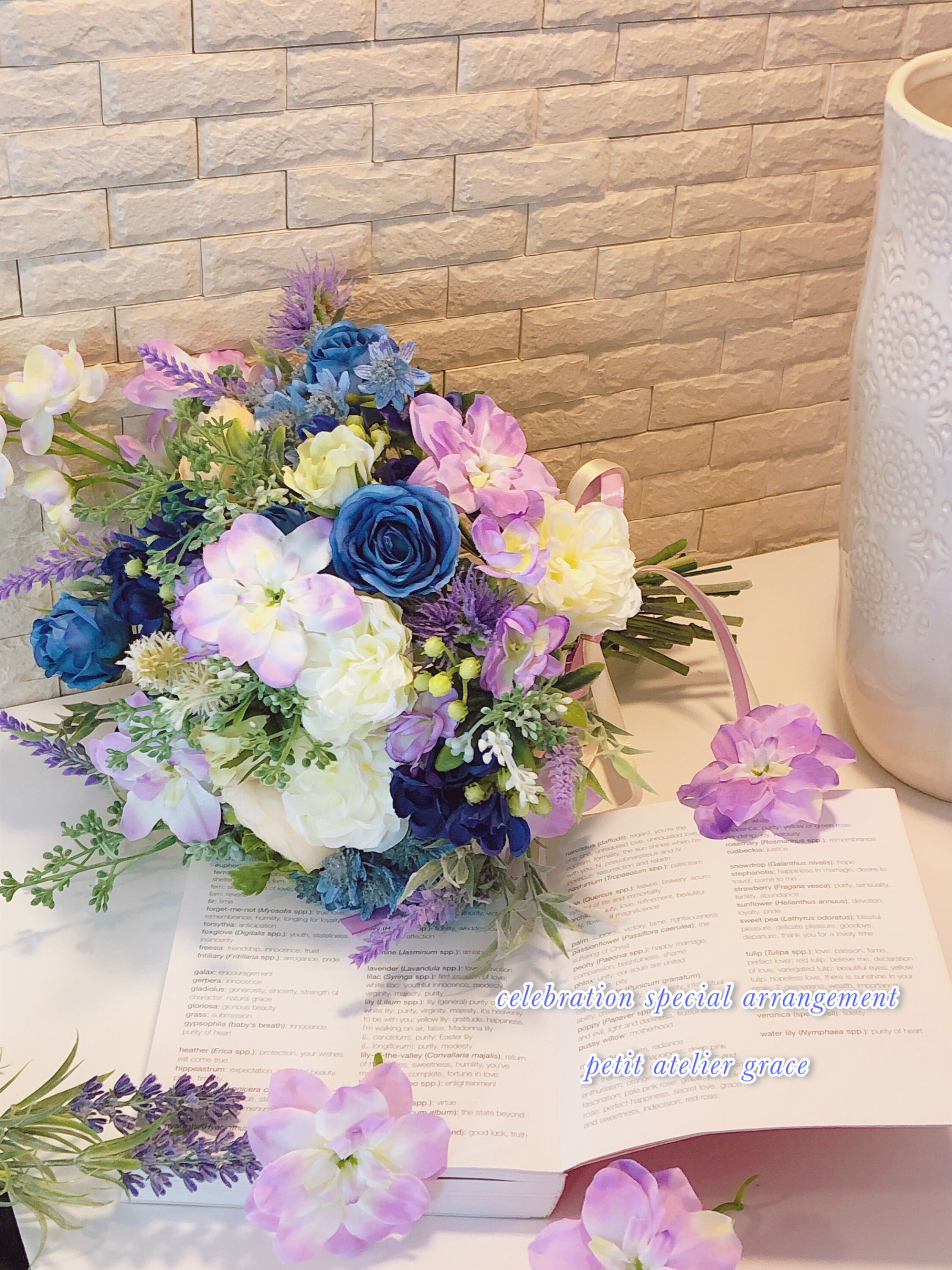 wedding bouquet花器付き(受注制作)