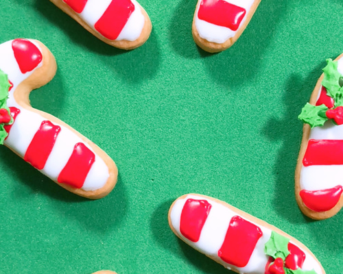 クリスマスアイシングクッキー キャンディケーン クッキー treasurebox