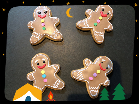 クリスマスアイシングクッキー ジンジャーブレッドマン クッキー クリスマスアイシングクッキー ジンジャーブレッドマン クッキー