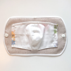 《リバティ生地使用》マスク収納ケース大 インナーマスク イルマ ラミネート 5枚目の画像
