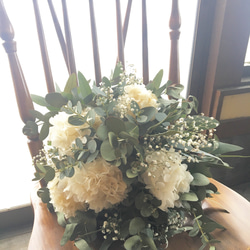 White hydrangea bouquet〜ホワイトあじさいのブーケ 2枚目の画像