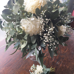 White hydrangea bouquet〜ホワイトあじさいのブーケ 4枚目の画像