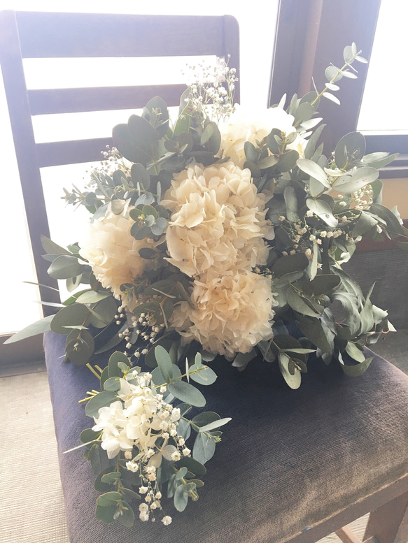 White hydrangea bouquet〜ホワイトあじさいのブーケ 6枚目の画像