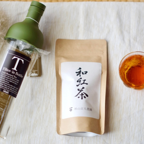 夏はボトルで水出し！和紅茶50g&フィルタインボトルセット 紅茶
