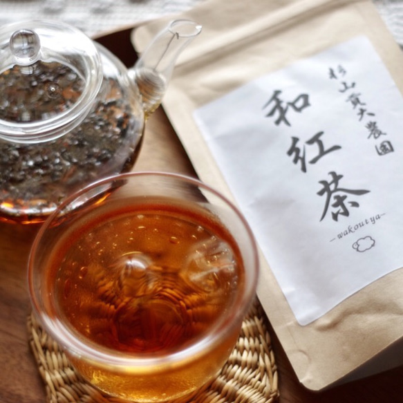 夏ギフトに!緑茶「和」200g &「和紅茶」リーフ50g＆フィルタインボトルのギフトセット 2枚目の画像