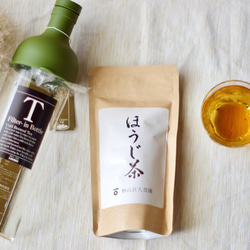 夏はボトルで水出し！杉山貢大農園の「ほうじ茶50g」&茶こし付き耐熱ボトルセット 1枚目の画像