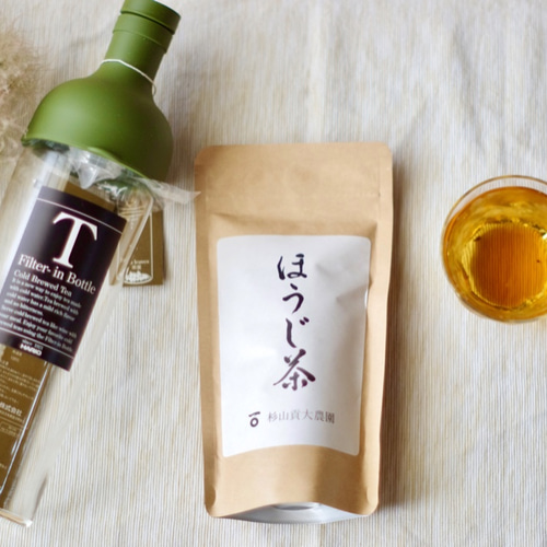 夏はボトルで水出し！杉山貢大農園の「ほうじ茶50g」&茶こし付き