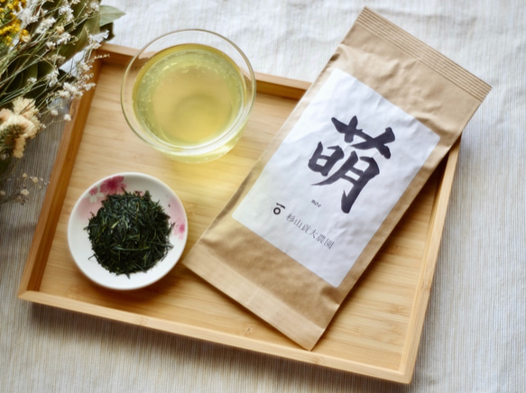 プレゼントに☆芽重型緑茶「萌・碧・睦」各40g&茶こし付き耐熱ガラスボトル 9枚目の画像