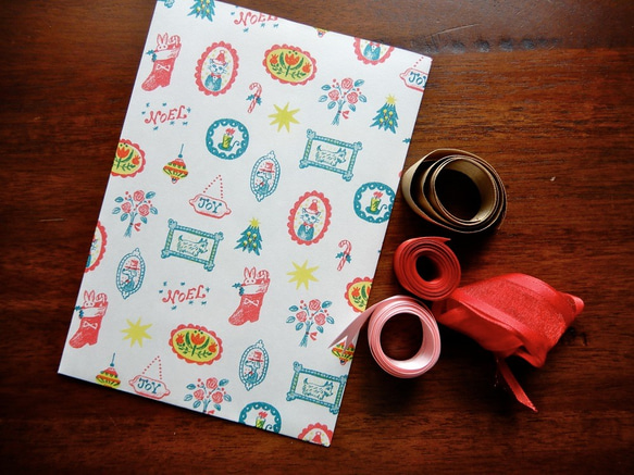 クリスマスラッピングペーパー　A3サイズ4枚 3枚目の画像