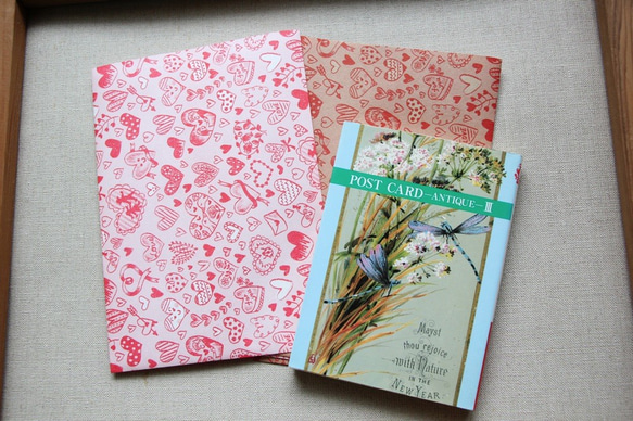 ＊複数ご注文で1枚サービス！＊ハート柄包装紙　バレンタイン　A3サイズ4枚 5枚目の画像