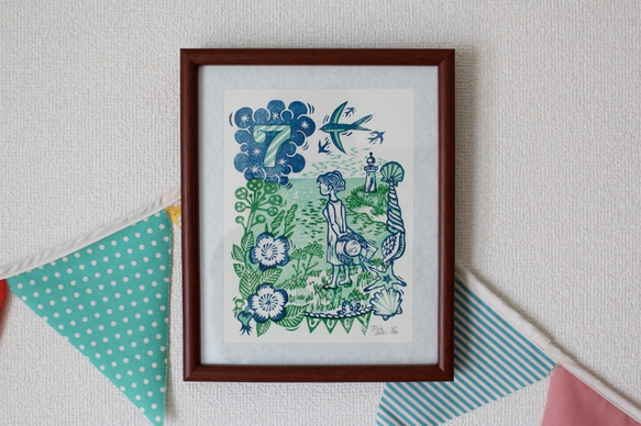 3色刷り版画作品 July　エディションNo.7 -No.9 2枚目の画像