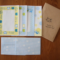 猫ちゃんのレターセット　ねこだより　孔版印刷 2枚目の画像