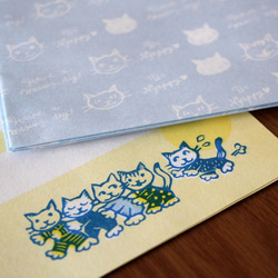 猫ちゃんのレターセット　ねこだより　孔版印刷 4枚目の画像