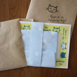 猫ちゃんのレターセット　ねこだより　孔版印刷 6枚目の画像