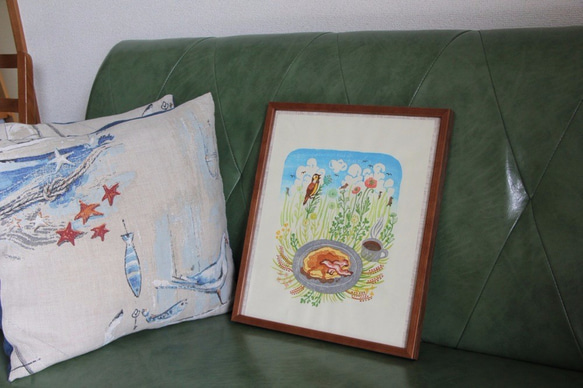 多色木版画　大草原とパンケーキ　「大草原の小さな家」から 3枚目の画像