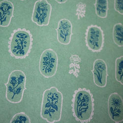 ＊複数ご注文で1枚サービス！＊A3ラッピングペーパー４枚　翠の花畑　版画 3枚目の画像