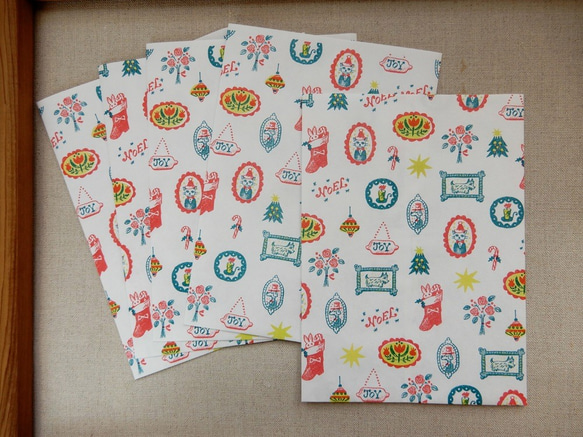 ＊送料込み＊クリスマスデザインの紙袋　5枚組 1枚目の画像