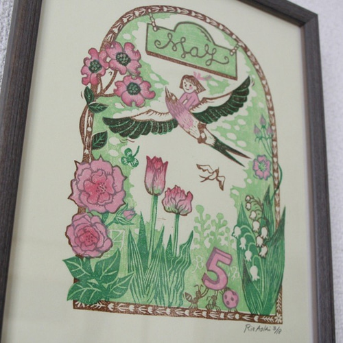 4色刷り版画作品 May 版画 LadyBirdPrinter 通販 9014594