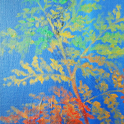 植物#129 蕨 油彩画 油彩 油絵 Fサイズ SM 額縁付き サイズ約26*19cm 3枚目の画像