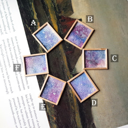 宇宙#22 水彩畫 迷你畫 冷色 胸針 別針 第3張的照片