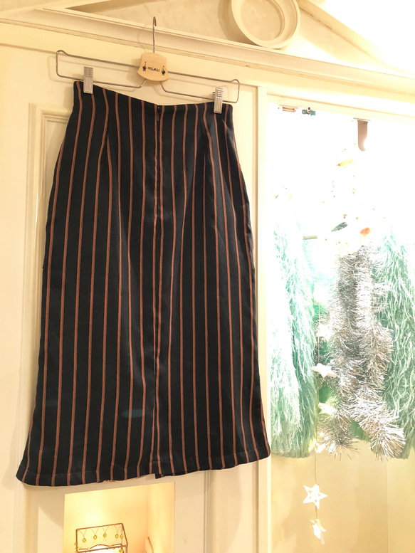 stripe high-waist skirt 3枚目の画像