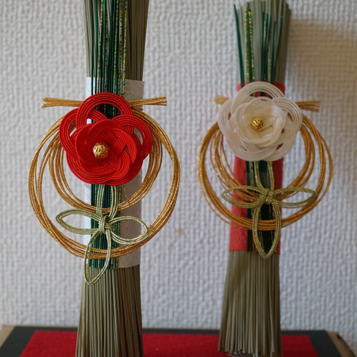 水引＊ お正月飾り【大】縁起の良い松竹梅モチーフ❁ 門松風飾り