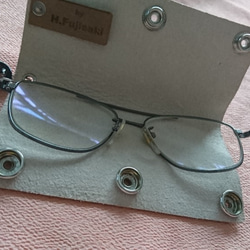 携帯できる眼鏡カバー　本革製 (マスクケースにも！） 3枚目の画像