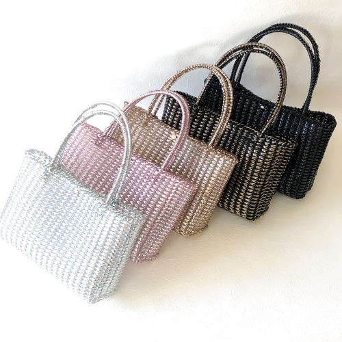 ワイヤーバッグ メタリックブロンズ【092-JYTBr】 ハンドバッグ  