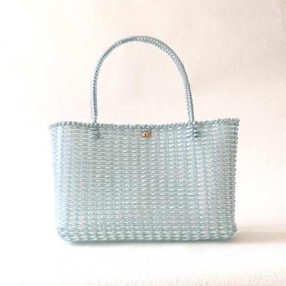 ワイヤーバッグ パールカラーシリーズ【098-JYTBu】 ハンドバッグ  