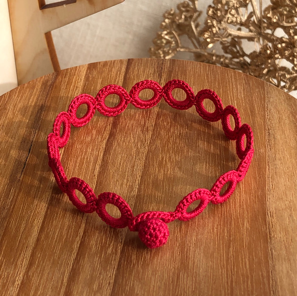 APROSIO&CO ブレスレット レース糸のブレスレット＊ring＊ ブレスレット ito-asobi 通販