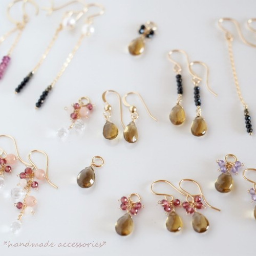 14kgf：ビアクォーツとライトアメジストのペンダントトップ （№7009