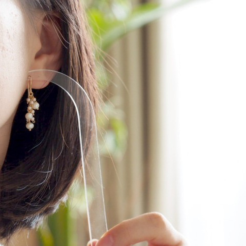 【No.650-a】気まぐれ 淡水パール　天然石　唯一無二のイヤリング/ピアス No.650-a】気まぐれ 淡水パール 天然石 唯一無二のイヤリング/ピアス