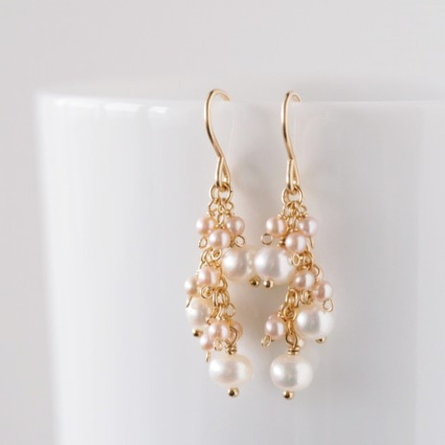 14kgf：淡水パールのピアス（イヤリング）№7025 ピアス（フック