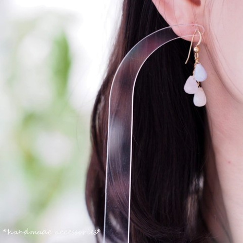 14kgf：ブルーレースアゲート・ローズクォーツ・ホワイトシェルの