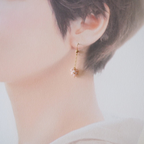 14kgf：ピンクオパールのピアス *candy*（№9007） ピアス