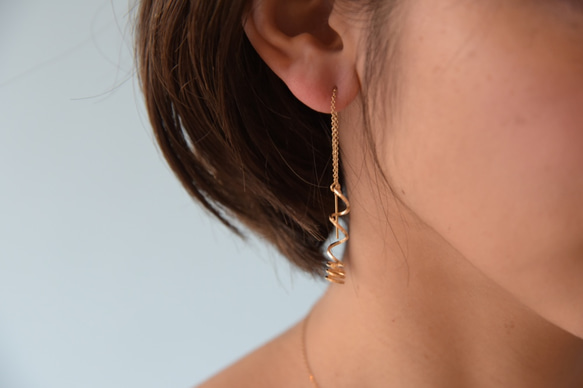 spiral line アメリカンピアス ピアス（フック・チェーン） Cotomi
