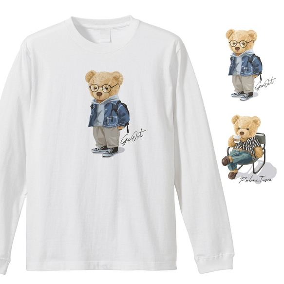katie SOUVENIR BEAR long tee トップス 熊 ロンT
