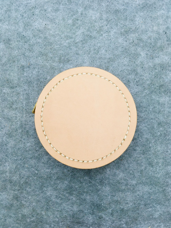 【素面微皮雕內裡款】Veather手作牛皮零錢包/Handmade Leather Coin Purse/ゼロの財布 第3張的照片
