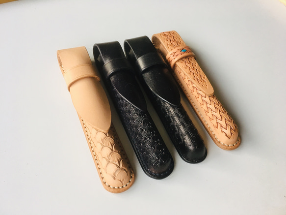 Veather皮雕鋼筆筆套/Handmade Leather Pen Case/レザーペンセット 第1張的照片