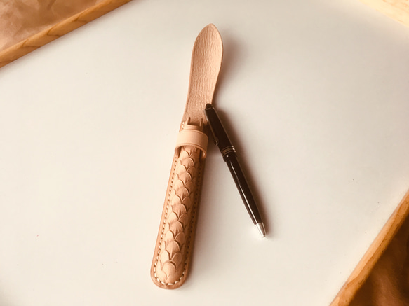 Veather皮雕鋼筆筆套/Handmade Leather Pen Case/レザーペンセット 第5張的照片