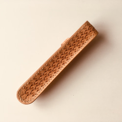 《全皮雕染色款》Veather皮雕鋼筆筆套/Handmade Leather Pen Case/レザーペンセット 第4張的照片