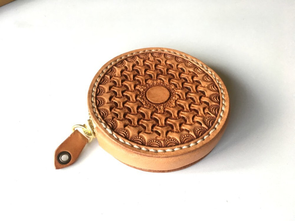 レザーカービングダイ」Veather Handmade Leather Coin Purse