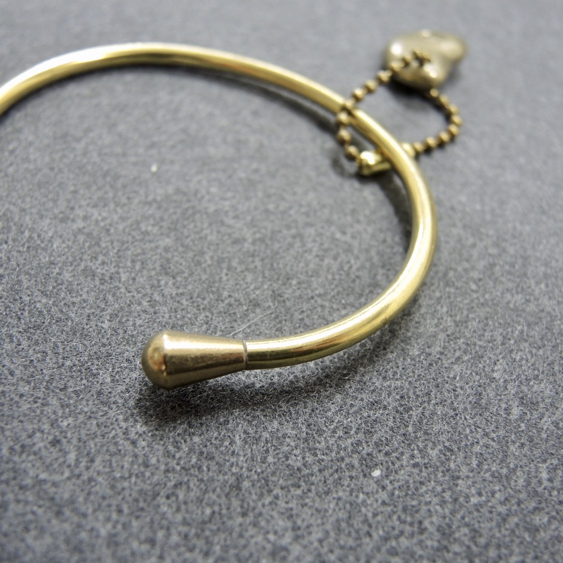 真鍮バングル ドロップヘッド シンプル プレゼント お揃い 《KBG-001S-B》《KBG-001M-B》