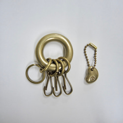 真鍮 キーリング キーホルダー 鍵 真鍮鋳物 《KKR-001-B》 6枚目の画像